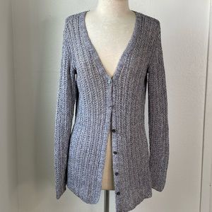 Eileen Fisher Knit Crochet Cardigan M